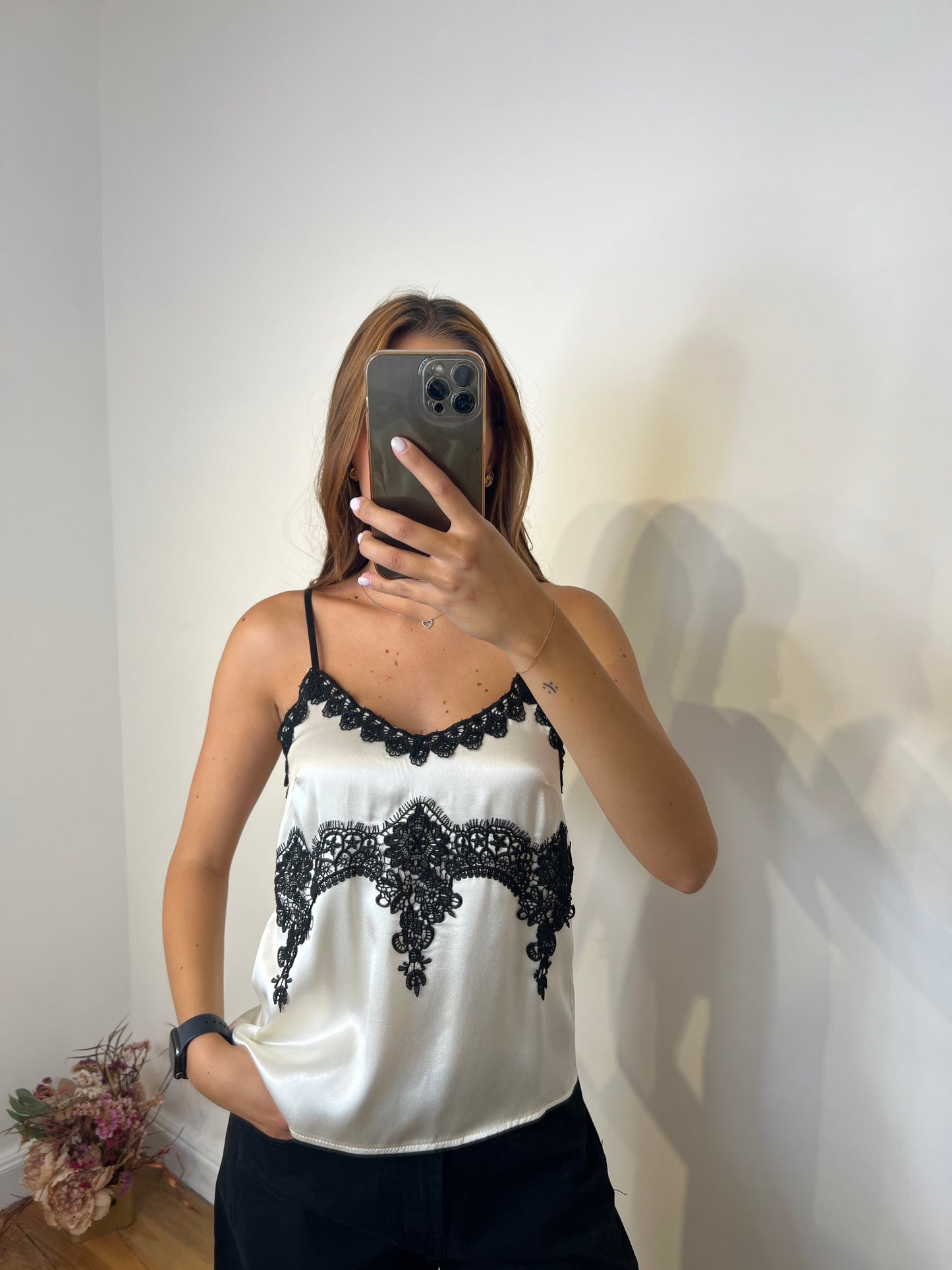 Top inserti pizzo Brend