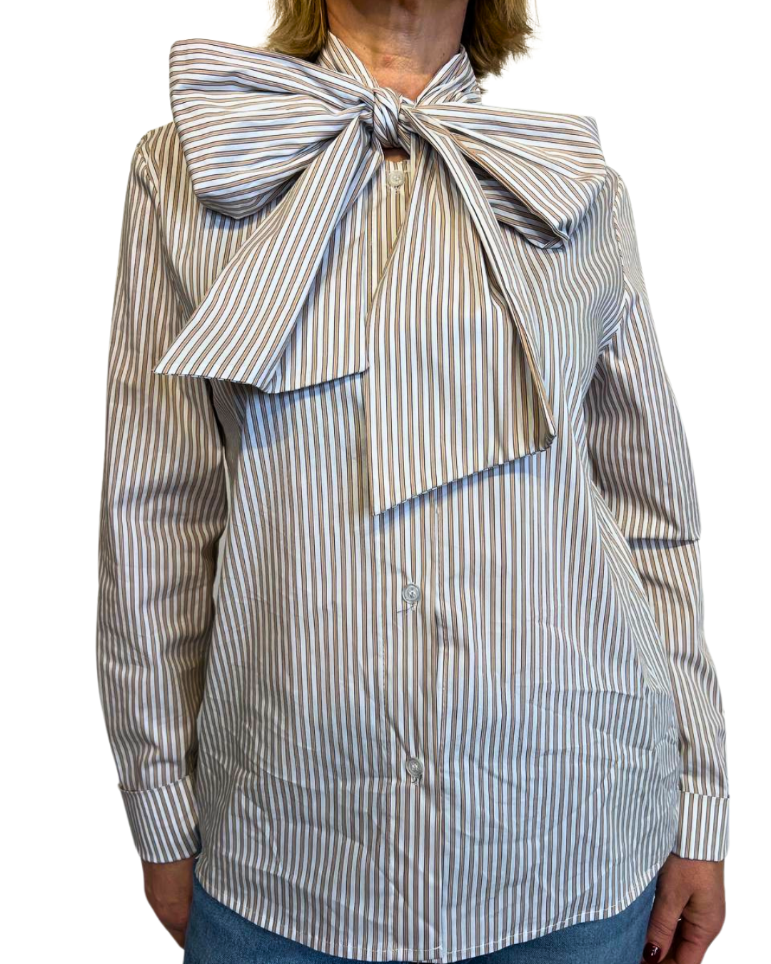 Camicia fiocco righe