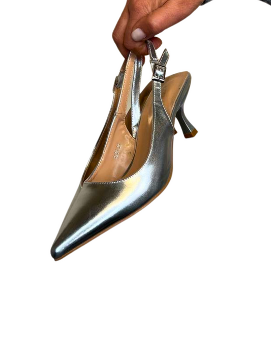 Slingback Argento