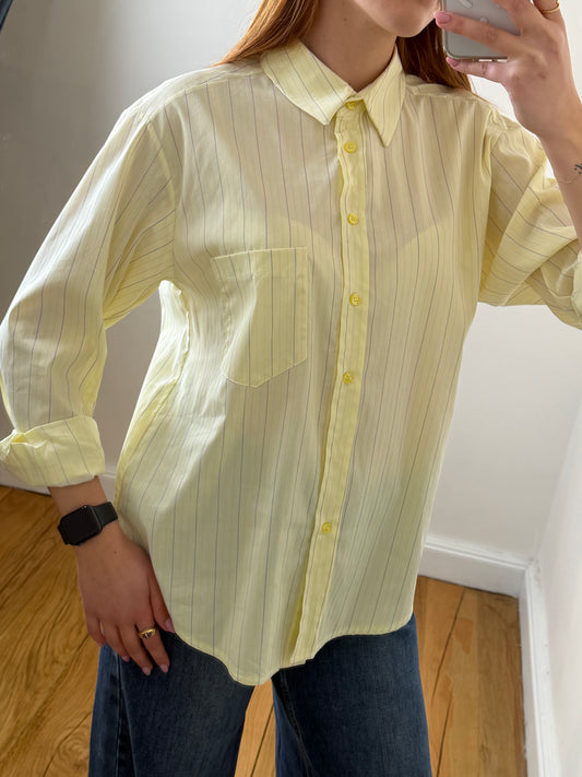 Camicia Righe Giallo Burro