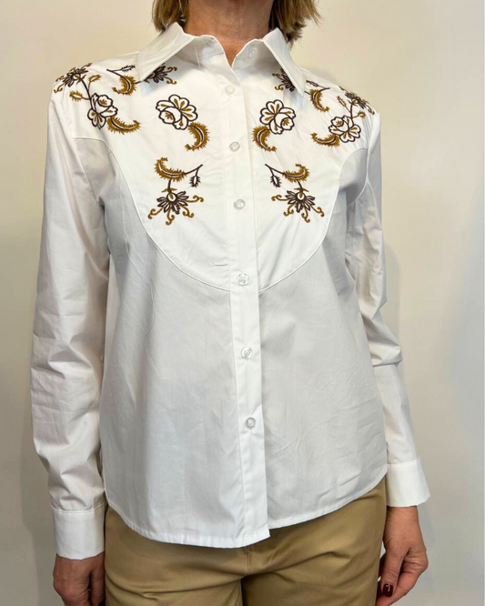 Camicia ricamo Brend