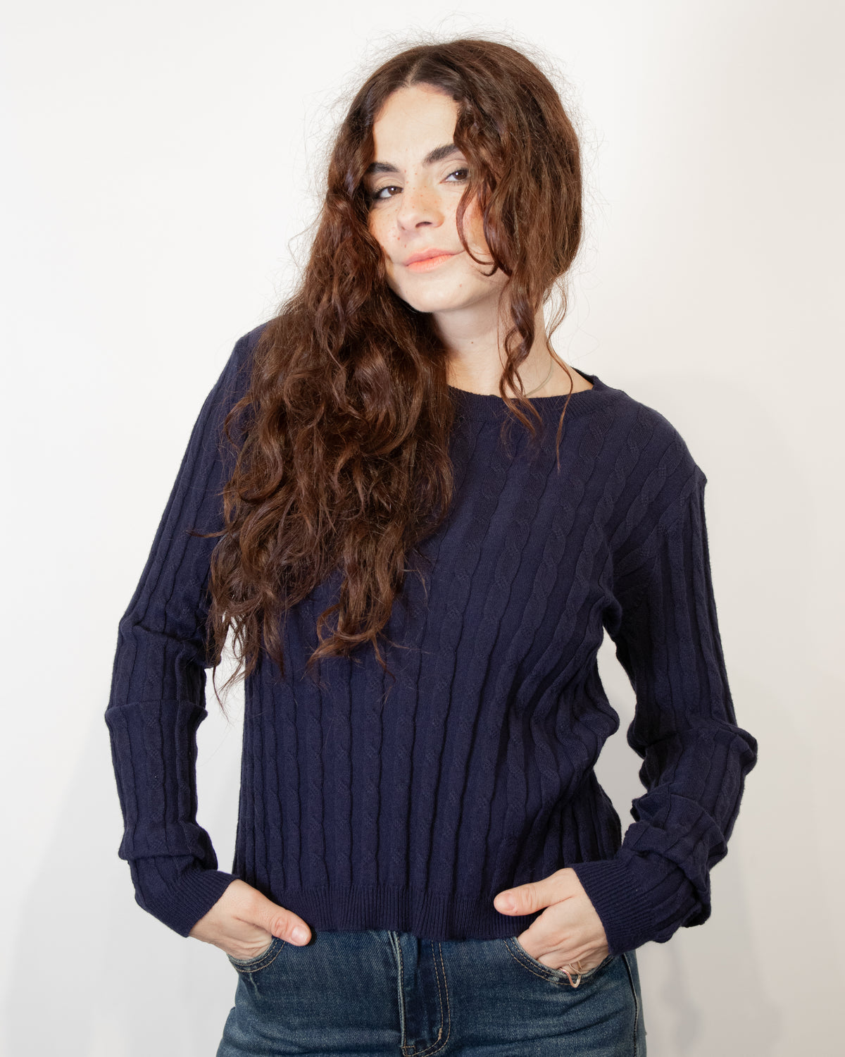 BREND Maglia girocollo treccia art. L10-2653