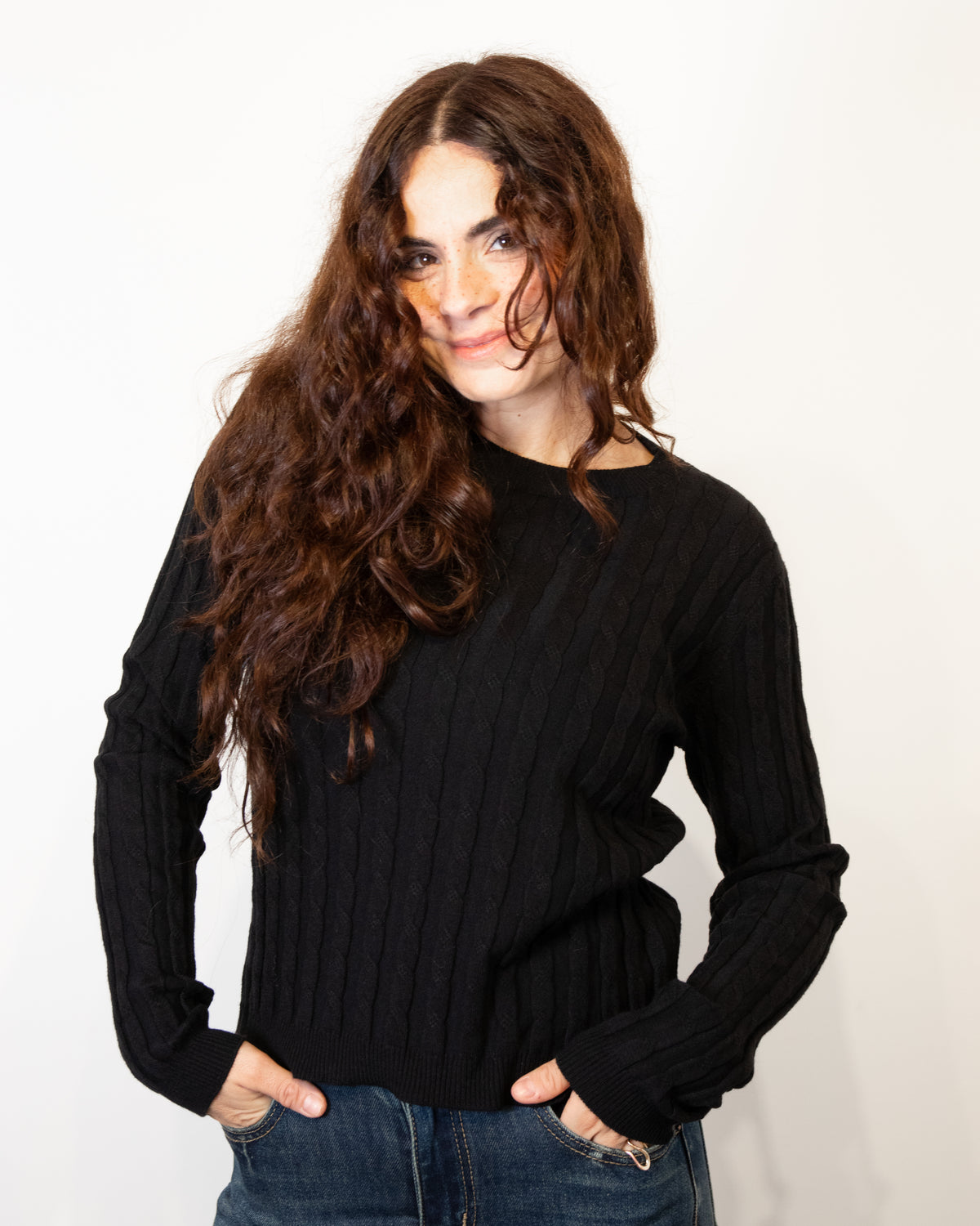BREND Maglia girocollo treccia art. L10-2653
