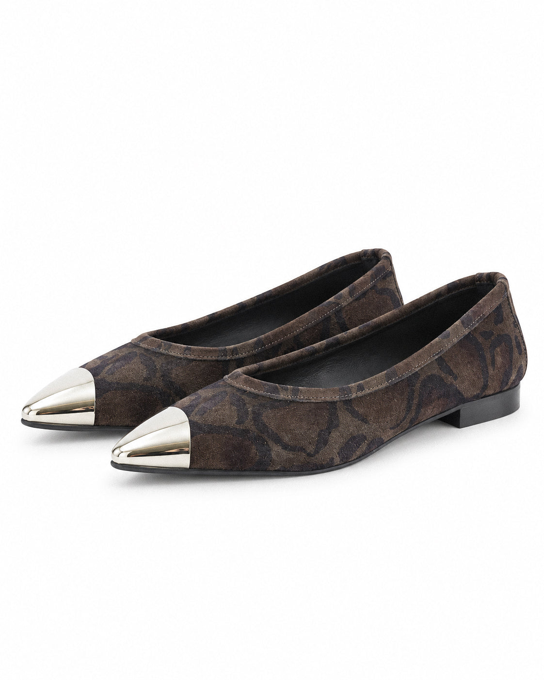 Scarpa pelle ballerina camouflage art. as 93
